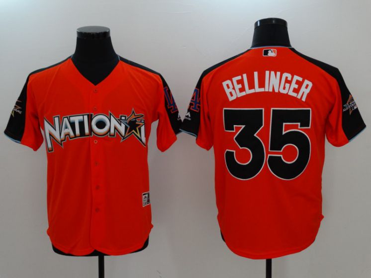 2017 MLB All-Star Los Angeles Dodgers #35 Bellinger Orange Jerseys